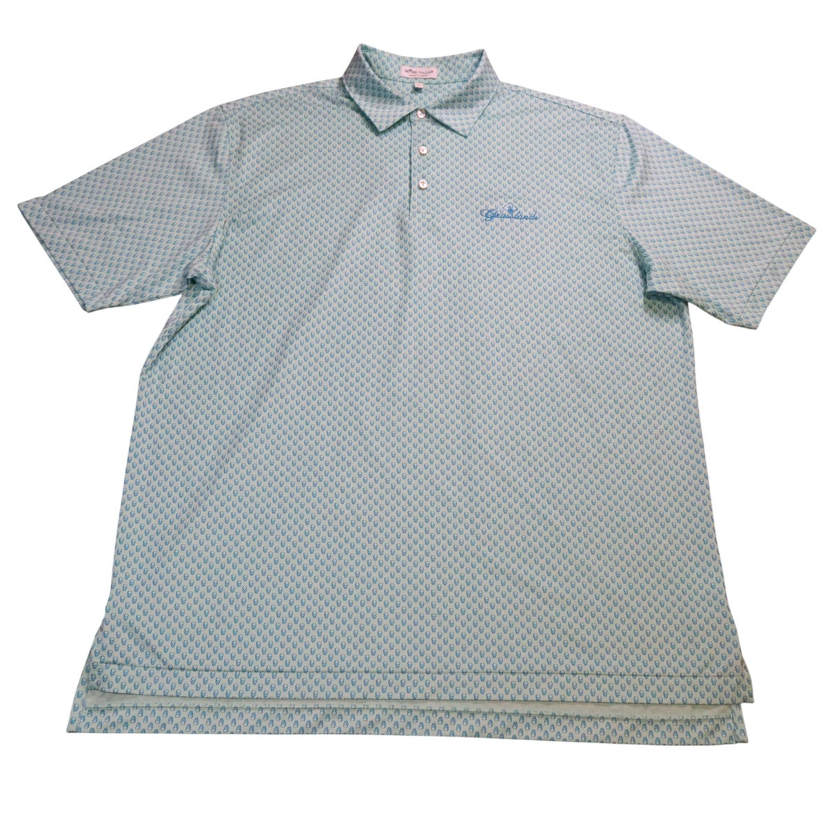 RARE Peter Millar Summer Comfort Polo Shirt Mens XL Skull All Over