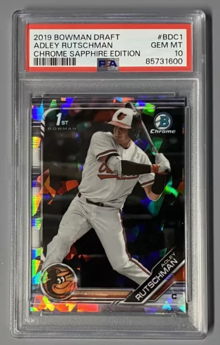 2019 Bowman Draft Chrome Adley Rutschman 1st Sapphire Edition PSA 10 Gem! #BDC-1