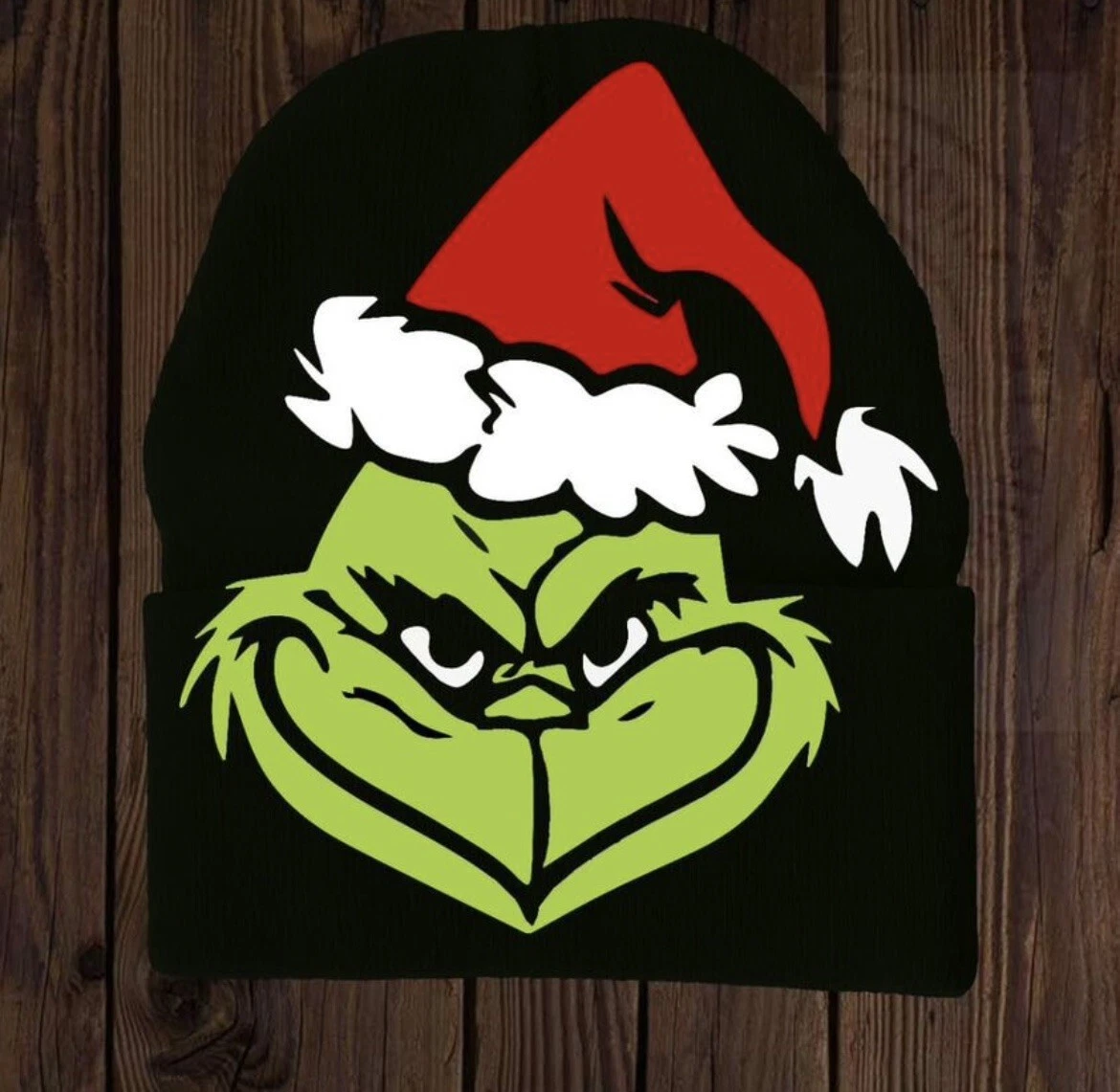 The funny character beanie Black