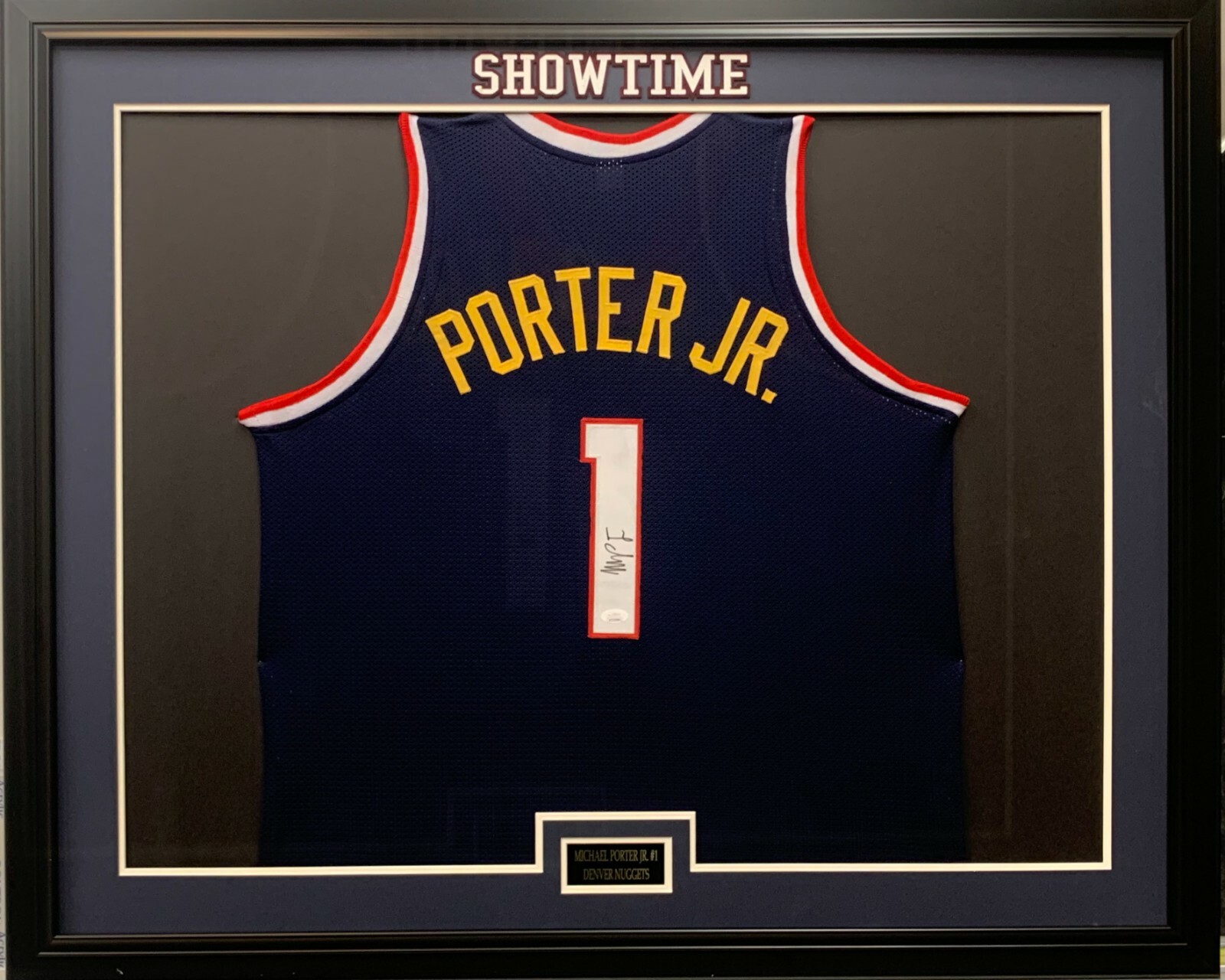 Michael Porter Jr Autographed Signed Denver Nuggets framed custom jersey NBA JSA COA 