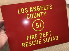EMERGENCY! Squad 51 Door Replica REFLECTIVE Handcrafted Sign Randy Mantooth