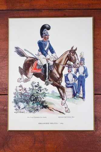 Set of 14 Vintage Fritz Kredel Illustrated military historic Color Wall Hangings - Picture 3 of 18