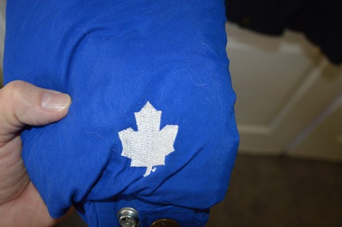 VTG Toronto Maple Leafs NHL Licensed Full Zipper Snap Button DeLong Jacket Sz M - Picture 5 of 20
