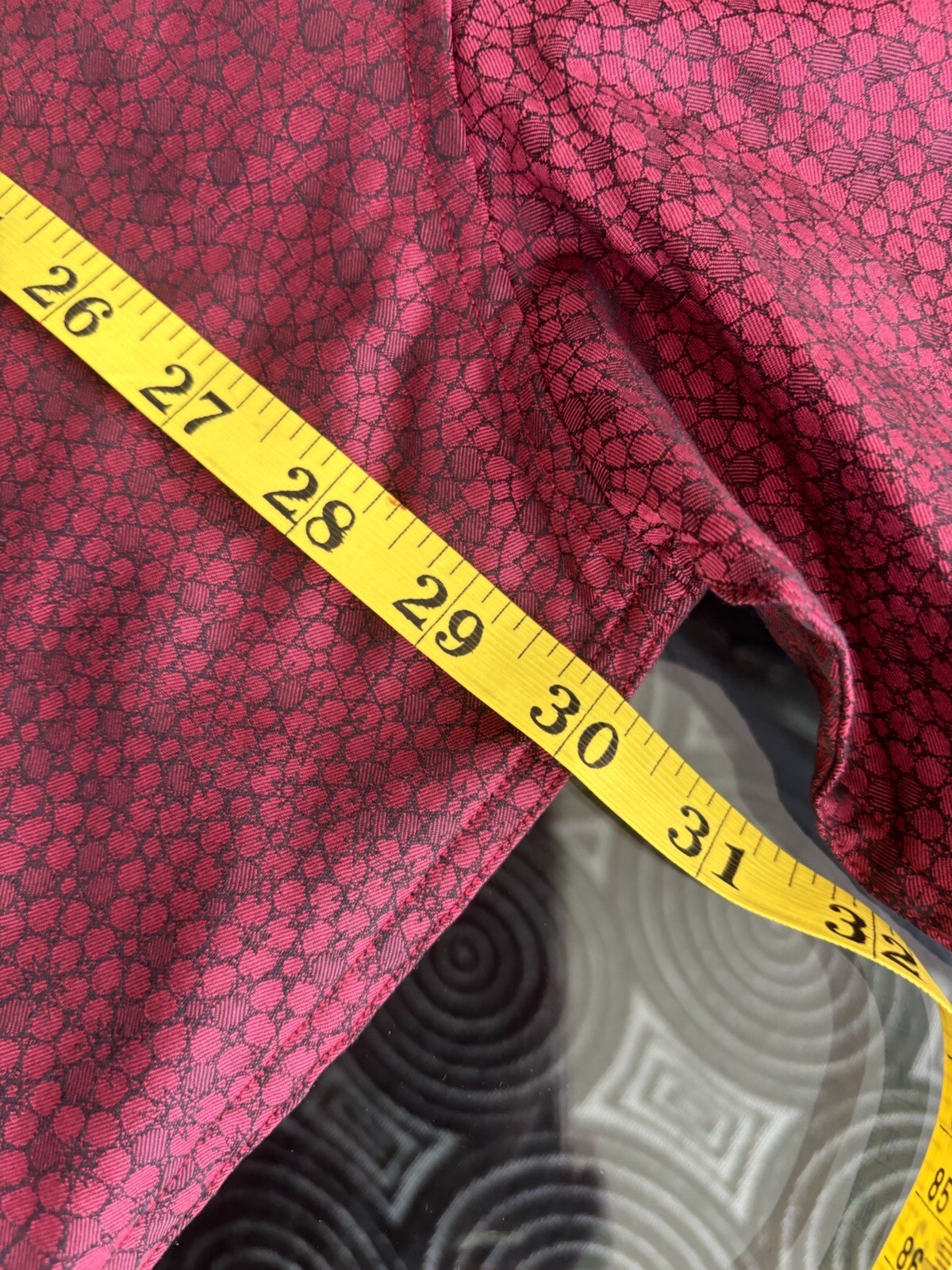 Robert Graham Classic Basilio Burgundy Geometric Venice Mask Rare 2XLT image 10