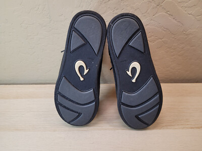 Mens Olukai Nalukai Kapa Black Canvas Comfort Ankle Boots  display picture 1