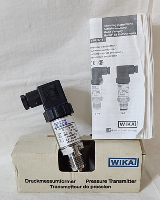 *NEW* Wika S-10 Pressure Transmitter DC 10; 30V: 0-3 bar; 4-20mA; P# 1104NSF6