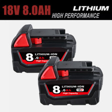 2PACK For Milwaukee M18 Lithium 8.0 AH Extended Capacity Battery 48-11-1860 18V