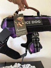 Service Dog Vest - HEYCAHVA Tactical Dog Harness Full Metal Buckles Large Plaid