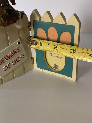 Humor Beware Of Dog Desk Mantel Office Miniature Mini Photo Frame 1.5” Photo - Picture 11 of 16