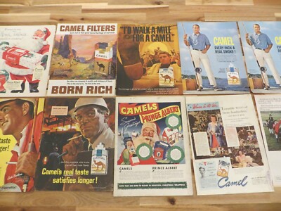 camel cigarette ads 1940s Outrageous vintage Lot of 10 Original Vintage