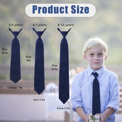 Pre-tied Adjustable Neck Strap Tie Boys Baby Necktie Value 8-12 Years Set5 F - Picture 2 of 7
