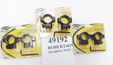 3 Weaver 1 inch Scope Rings for .22 Grooved  Receiver & Air Rifles @$6 free ship