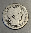 1894-O U.S. Currency Barber 1/2 Half Dollar 50c Coin New Orleans