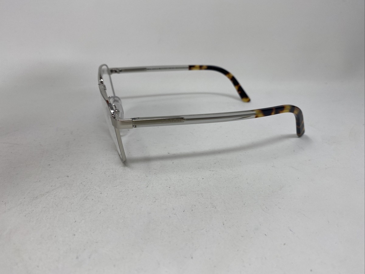 PRADA VPR 53X 52/17/140 1BC SILVER CRYSTAL TORTOISE EYEGLASSES