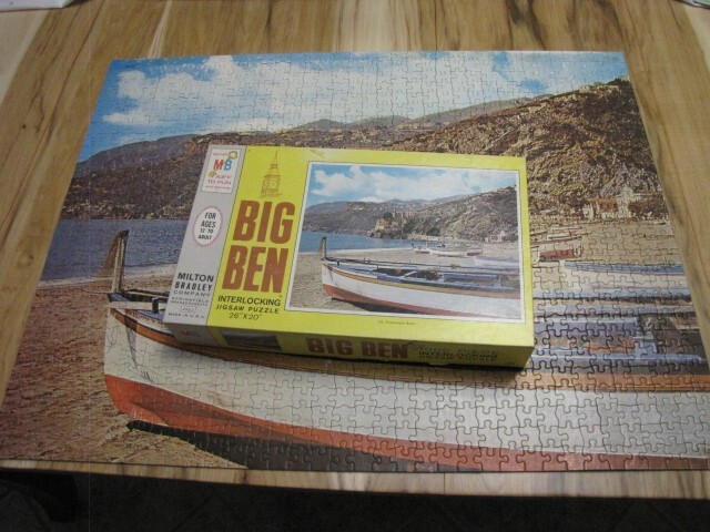 Vintage 1968 Milton Bradley Big Ben 23 Picturesque Boats 1000 Pc