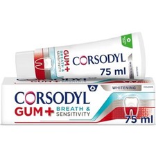 Corsodyl Gum+ Breath & Sensitivity Whitening Toothpaste 75ml Oral Care 86.80 per litre