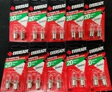 QTY 10 EVEREADY PR2BP-2 BULBS LAMPS 09823 FOR FLASHLIGHTS USING 2D BATTERIES