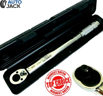 3/8" Torque Wrench – Micrometer 19–110Nm | Click-Type | ±4% Accuracy | Case
