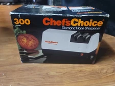 Chefs Choice Model 300 Diamond Hone Electric Knife Sharpener Made in USA, Unused