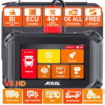 24V Diesel Heavy Duty Truck Scanner DPF Regeneration Scan Tool OBD2 Code Reader 