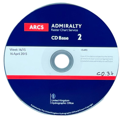 Admiralität Arcs CD Basis 2 Raster Chart Digital Offiziell Maritim 16/15 13493