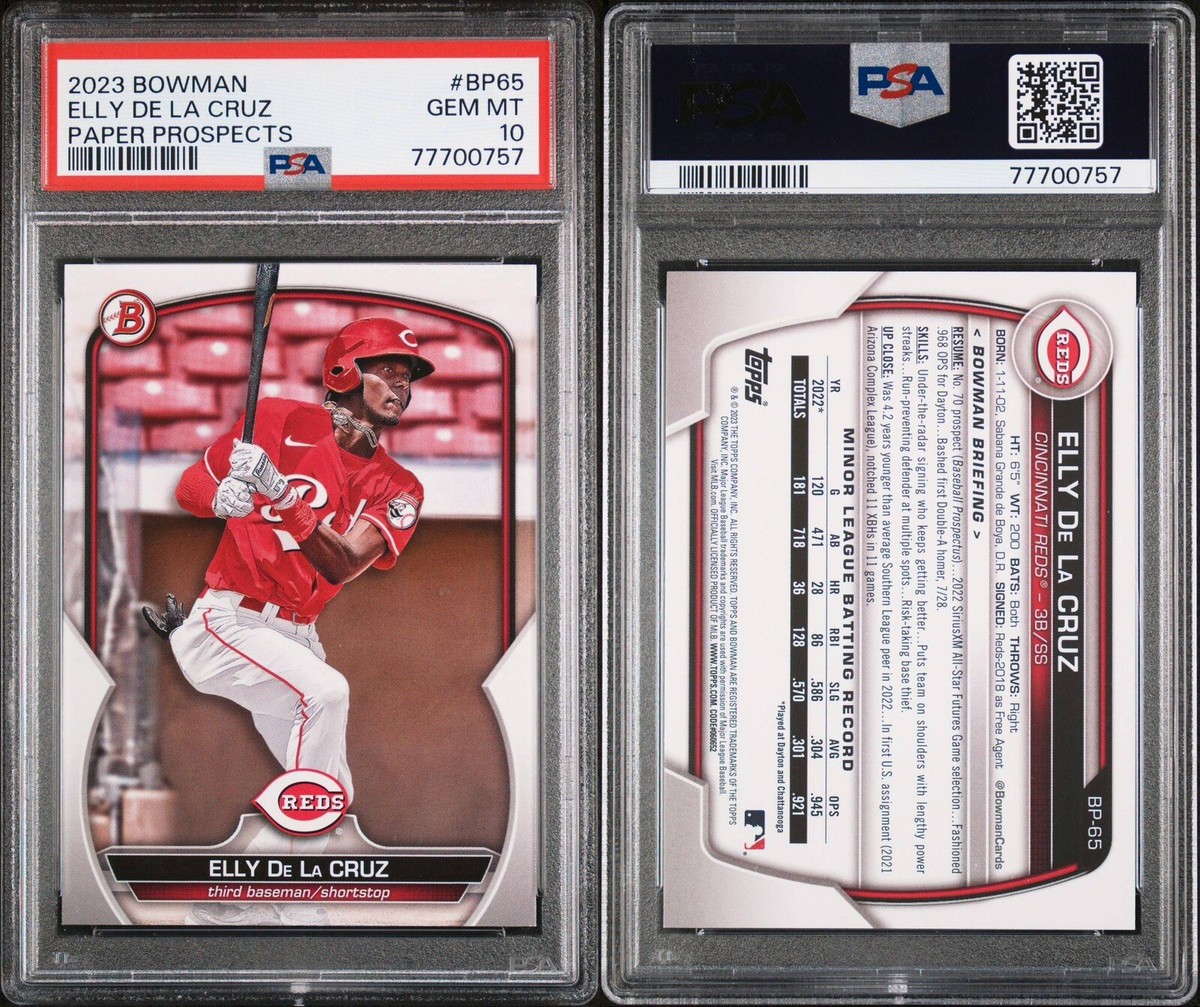 PSA 10 Elly De La Cruz PROSPECT 2023 Bowman Paper Prospects #BP-65