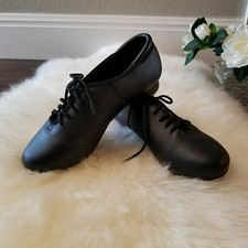 Balera Black Tap Dance Shoes Kid Size 5 M Style B160