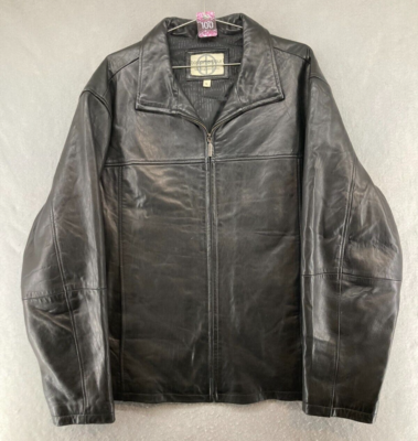 Boston Harbour 本革ジャンパー XL Boston Harbour Real Leather Jacket men Black - Genuine Lambskin