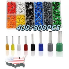 Insulated Crimp Cord Terminal Wire Ferrule Cable Terminals Connector 400/800PCS