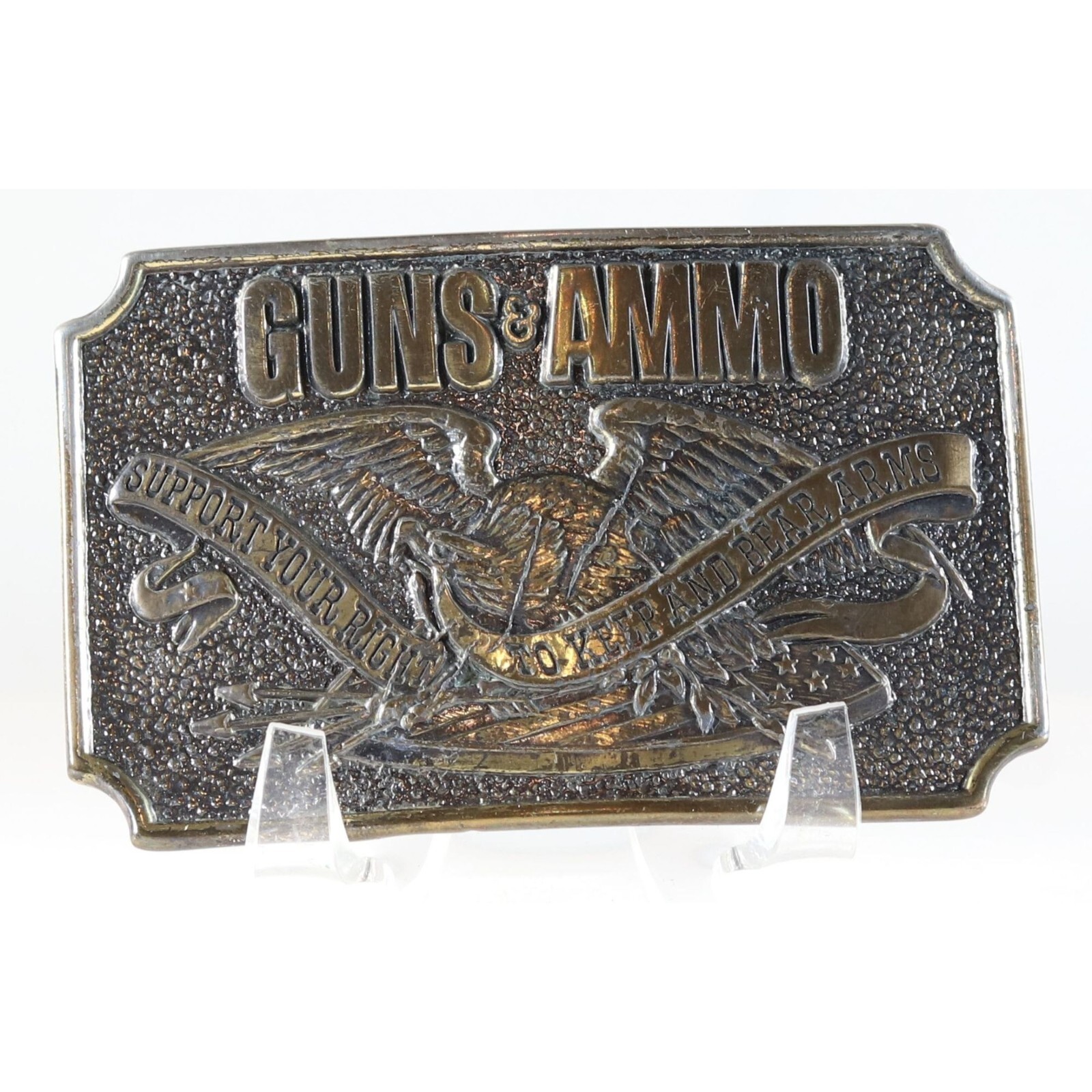 Belt Buckle Guns & Ammo Solid Brass Belt Buckle 1978 … Gem