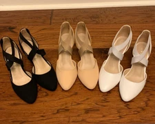 WuORWu Women's Crisscross Ankle Strap Close Toed High Heels (Will Tape Shoe Box)