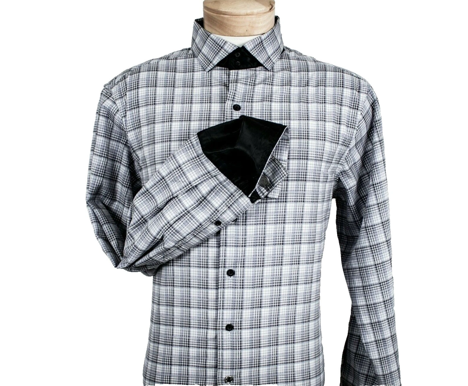 Camisas Sociais English Laundry Preto para Homens