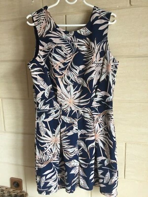 Combishort floral fleurs dentelle VERO MODA taille L 40 42 bleu rose beige - Photo 1/4