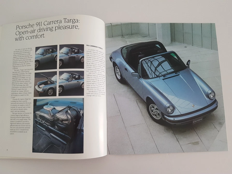 1985 Porsche Original Sales Brochure Carrera &928 - Image 3 of 4