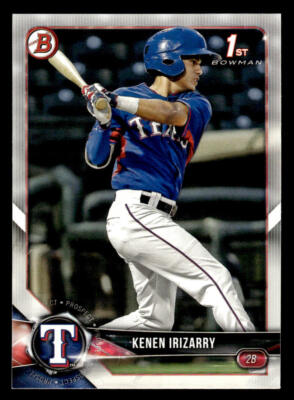 2018 Bowman Draft #BD-140 Kenen Irizarry Card Texas Rangers