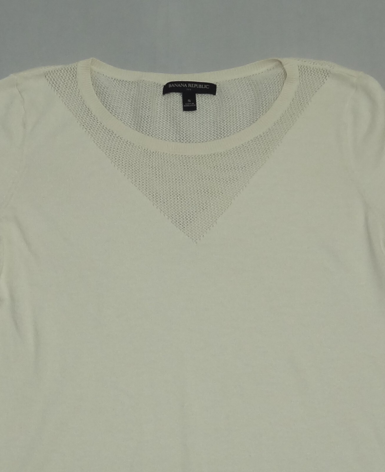 Banana Republic Pullover Solid White Knit Long Sl… - image 3