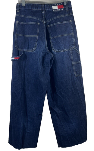 VTG 90s Tommy Hilfiger Mens Baggy Loose Fit Carpenter Jeans Waist 31 Altered - Picture 8 of 20