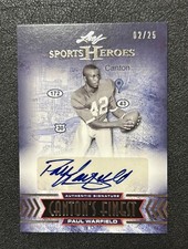 2013 Leaf Football Sports Heroes Canton’s Finest Paul Warfield Auto HOF SP 2/25