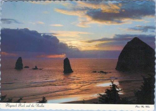 CT-3558 Haystack Rock and Needles By Mac Miller Postcard Unposted - Picture 1 of 2