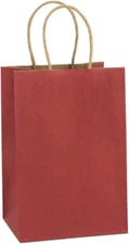 BagDream Small Kraft Paper Bags 5.25"x3.25"x8"- 100Pcs, Party Bags, Shopping Red