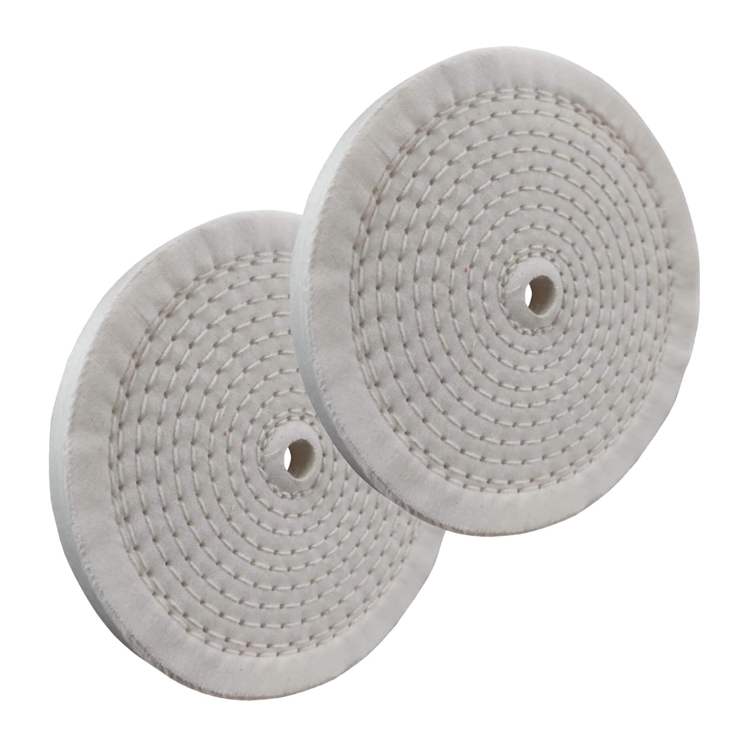 PURUI 2-Pack 6 Inch Spiral Sewn Polishing Buffing Wheels for Bench Grinder