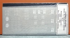 CAMPBELL ROAD HO NORFOLK & WESTERN RIBBED SIDE HOPPERS DRY TRANSFERS # WT-6