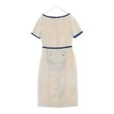 GUCCI GG logo tweed short sleeve one piece dress white ladies 577401