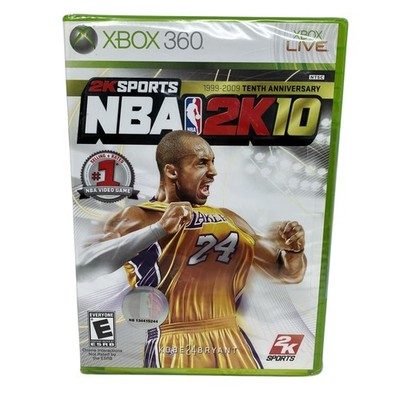 NBA 2K10 Xbox 360 Mens Kobe Bryant 10th Anniversary Sealed NTSC Rare Collectible