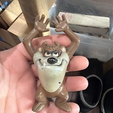 Vintage 80s Tazmanian Devil Taz Figure 1986 Warner Brothers INC Looney Tunes PVC