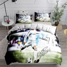 FootballStar Copripiumino Bambini 135x200cm1 Pezzi, Federa Calcio 80x80cm 1P...