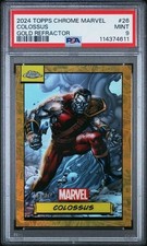 2024 Topps Chrome Marvel Colossus True Gold Refractor /50 #26 PSA 9