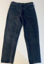 Vintage Levis 550 Jeans Mens 32x30 Black Relaxed Fit Tapered USA MADE 90s Denim.