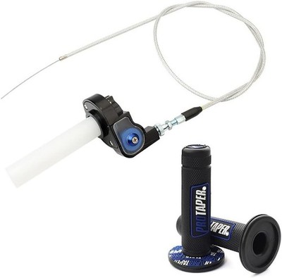 Ergonomic Twist Throttle Handle Grip + Cable for 7/8'' Off-Road Motorcycles