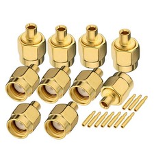 10pcs Sma Male Plug Solder Mount Connector Straight 50 Ohm for .086" Rg405 Semir